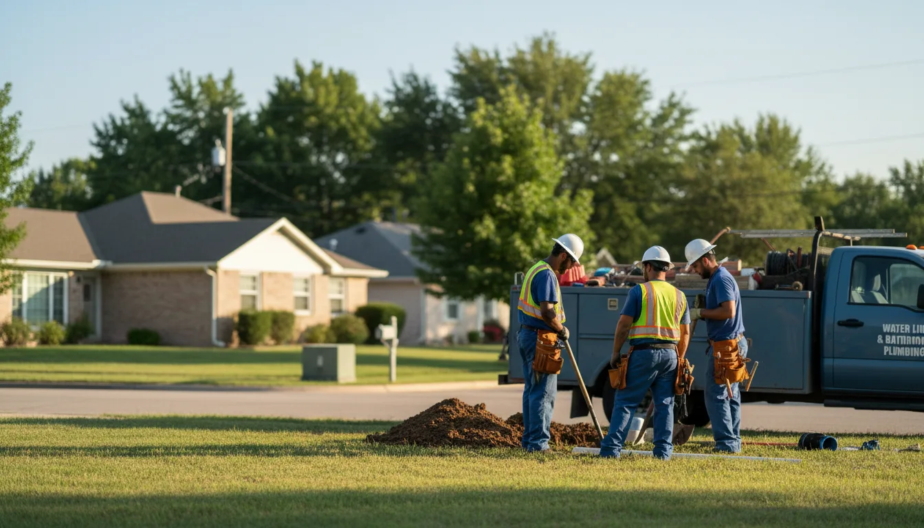 Residential water line and bathroom plumbing service in Saint David, AZ